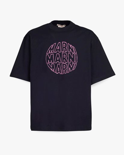 Marni Circular Logo T-Shirt Black