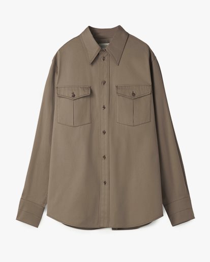Lemaire Relaxed Western Shirt Squirrel
