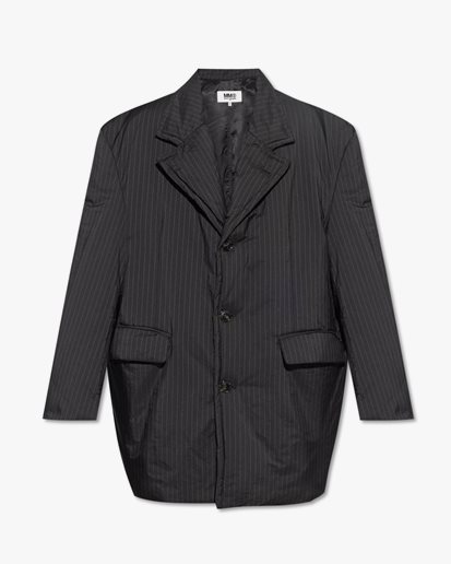 Mm6 Maison Margiela Padded Striped Jacket Black/Grey