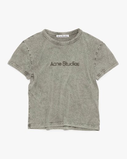 Acne Studios Etza Blurred Logo T-Shirt Faded Grey