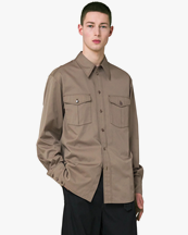 Lemaire Relaxed Western Shirt Squirrel