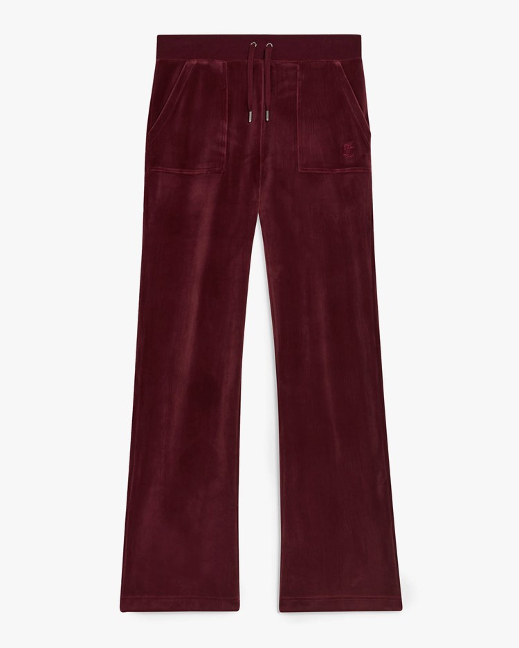 Juicy Couture Del Ray Classic Velour Pants Tawny Port