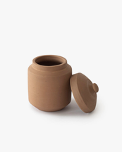Tell me More Terracina Jar With Lid Terracotta