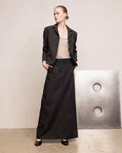 The Garment Eclipse Skirt Dark Grey Melange