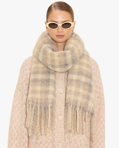Holzweiler Fresia Check Scarf Yellow Mix