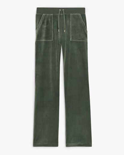 Juicy Couture Del Ray Classic Velour Pants Thyme