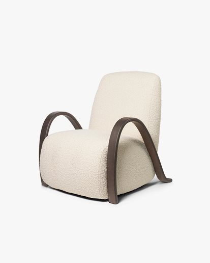 Ferm Living Buur Lounge Chair Nordic Bouclé Off White