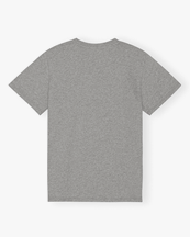 Ganni Thin Jersey O-Neck T-Shirt Paloma Melange