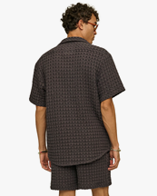 OAS Cuba Waffle Shirt Nearly Black