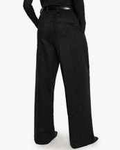 Teurn Studios Relaxed-Fit Pleated Trousers Grey Melange