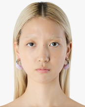 Sunnei Rubberized Small Earrings Palladium/Lilac