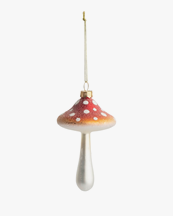 &Klevering Glass Christmas Ornament Mushroom