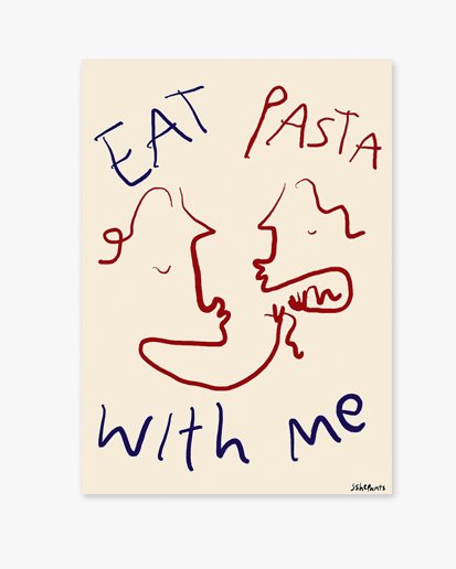 Wall Of Art Eat Pasta With Me By Sshepaints
