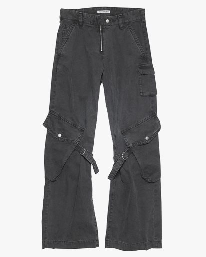 Acne Studios Potina Cargo Trousers Charcoal Grey