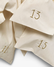 Ferm Living Christmas Countdown - 24 Bags Off White