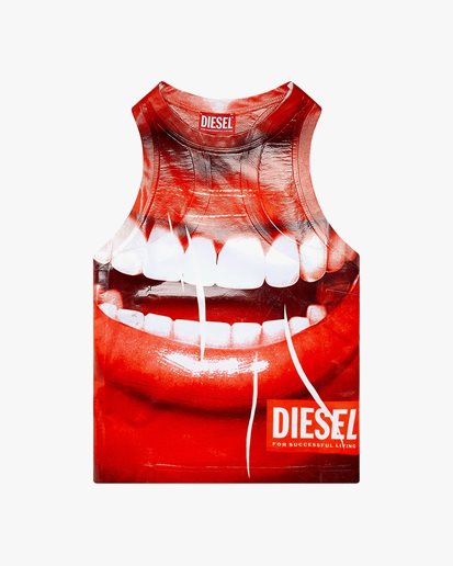 Diesel T-Finsi Tank Top Red/White