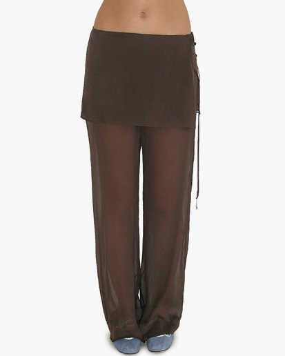 Paloma Wool Silk Archive Trousers Brown