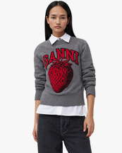 Ganni Strawberry Pullover Frost Gray