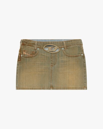 Diesel De-Ron-Fsd Denim Skirt Overdyed