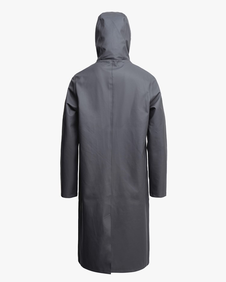 Stutterheim Stockholm Long Raincoat Charcoal