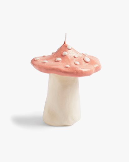 &Klevering Mushroom Candle Pink