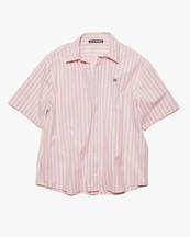 Acne Studios Boxy Short Sleeve Face Shirt Pink/ Yellow