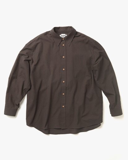HOPE Spread Shirt Brown Check