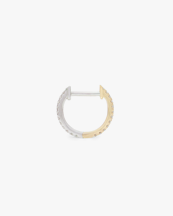 ENNUI Double Sided Diamond Hoop Yellow Gold/White Gold