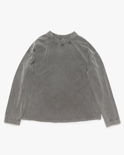 Acne Studios Back Patch Crew Neck Long Sleeve Faded Black