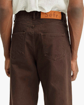 Séfr Wide Cut Jeans Washed Brown
