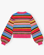 Ganni Soft Wool Stripe O-Neck Multicolour