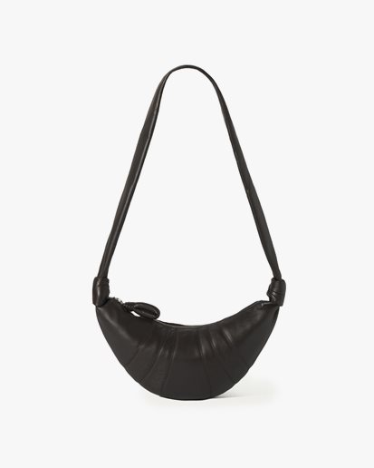 Lemaire Small Croissant Bag Nappa Leather Dark Chocolate