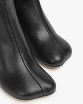 MM6 Maison Margiela Leather Heel Ankle Boots Black