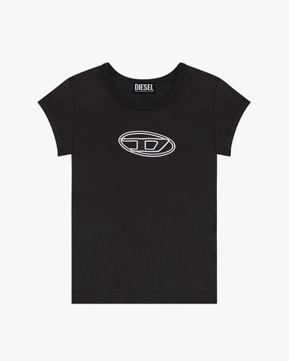 Diesel T-Angie Cut-Out Logo T-Shirt Black/White