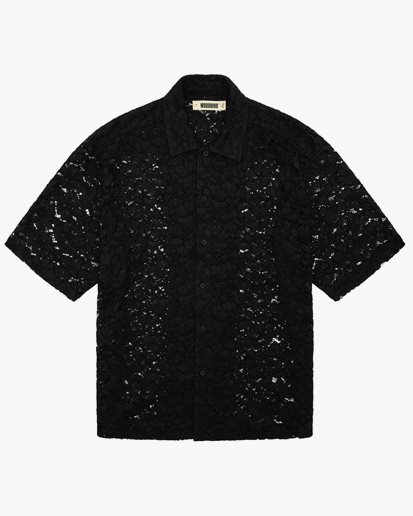 Woodbird Banks Lace Shirt Black