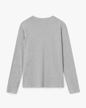 Wood Wood Mel Long Sleeve Sweater Grey Melange