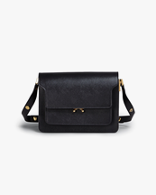 Marni Trunk Bag Medium Black Saffiano Leather