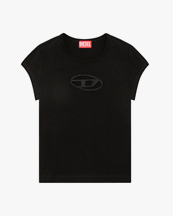 Diesel T-Angie Cut-Out Logo T-Shirt Very Black