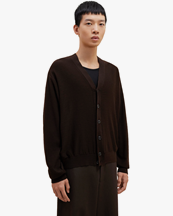 Lemaire Relaxed Twisted Cardigan Pecan Brown