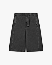Lemaire Twisted Shorts Denim Soft Bleached Black