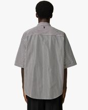 AMI Paris Boxy Short Sleeve Shirt Black/Chalk