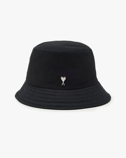 AMI Paris Ami De Coeur Bucket Hat Black