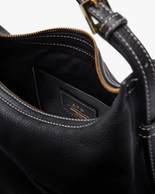 ATP Atelier Liveri Small Hobo Bag Black/Contrast Stitch