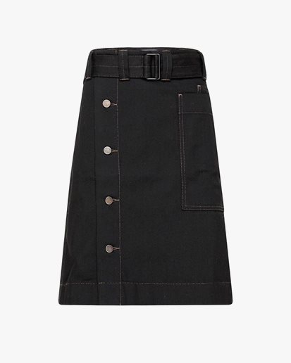 Lemaire Belted Apron Skirt Black