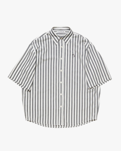 Acne Studios Striped Short Sleeve Shirt Black White