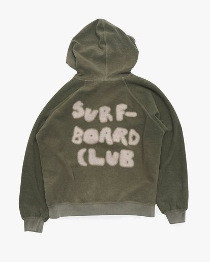 Stockholm Surfboard Club Reverse Zip Hoodie Green