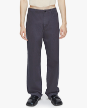HOPE Van Relaxed Workwear Trousers Washed Black
