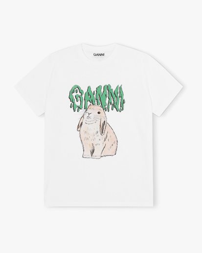 Ganni Bunny T-Shirt Bright White