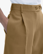 House of Dagmar Pleated Trousers Warm Taupe