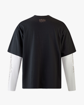 Ed Hardy Death&Dishonor Double Sleeve T-Shirt Black/White